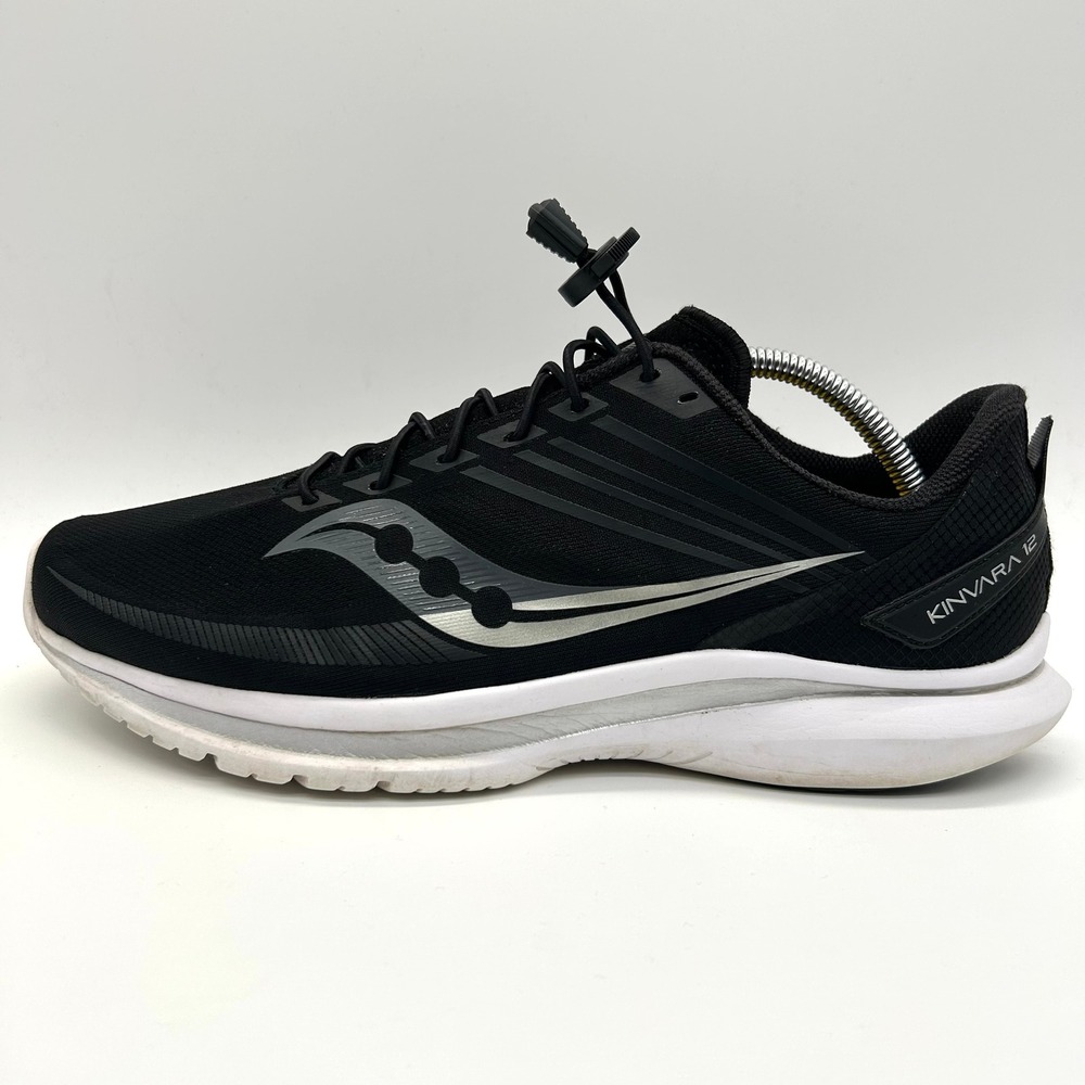 Saucony Kinvara 12 Shoes Mens 10.5 Black Silver Running Sneakers S20619-45